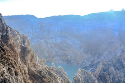 Panoramic view of rocky mountains against sky