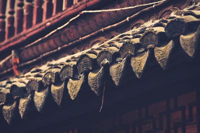 Close-up of objects on wall