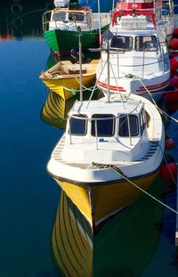 Boats in sea