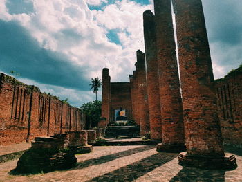 View of historic temple against sky