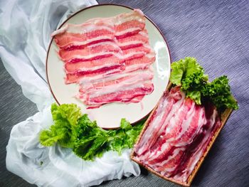 Close-up of meal served in plate