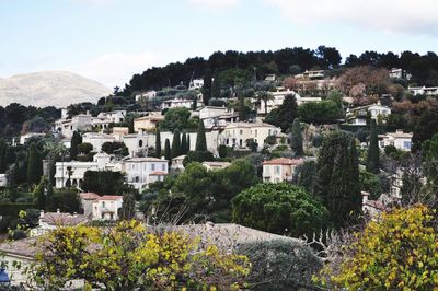 View of townscape against sky