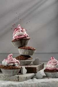 Close-up of cupcakes