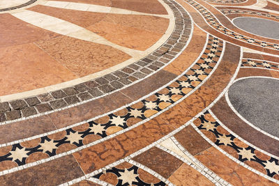 Aerial view of cobblestone