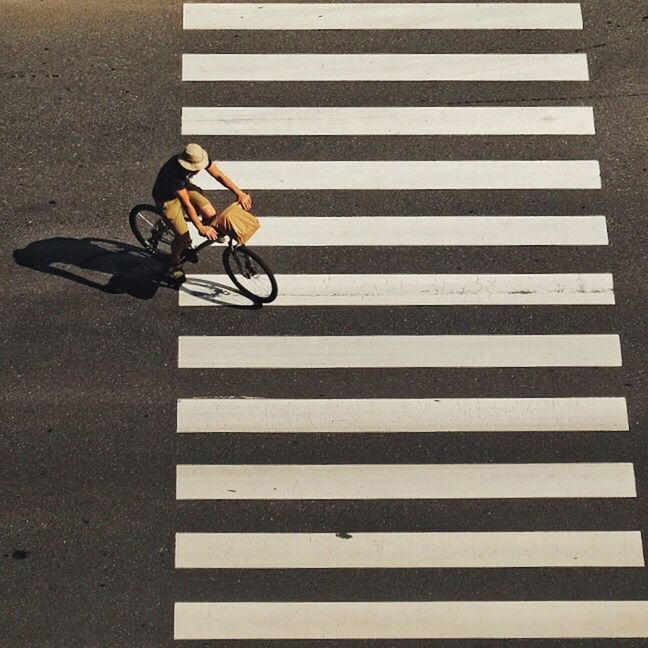 ZEBRA CROSSING ON ROAD