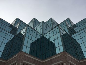 Low angle view of modern building against sky