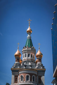 Low angle view of church against sky