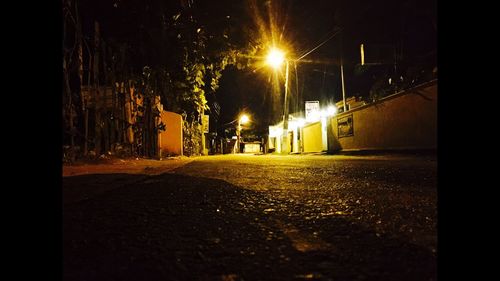 View of street lights at night