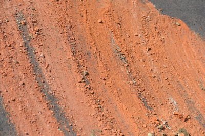 Full frame shot of sand on field