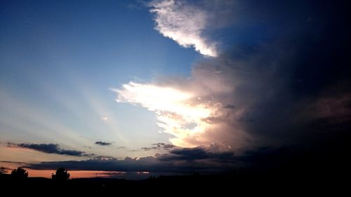 Scenic view of landscape against cloudy sky