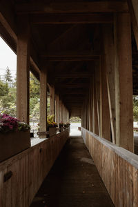 Corridor of bridge