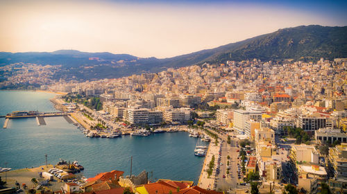 High angle view of cityscape