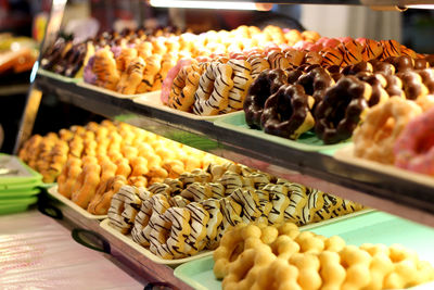 Close-up of various vegetables for sale in store