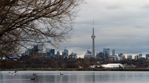 Buildings in city at waterfront