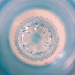 High angle view of glass of water
