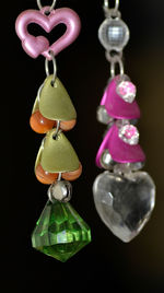 High angle view of balls on black background