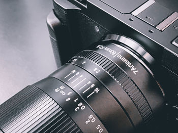 Close-up of camera