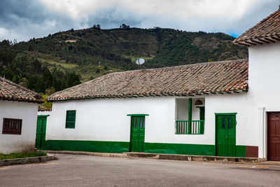 Beautiful architecture of the streets of the colonial small town of iza located in colombia