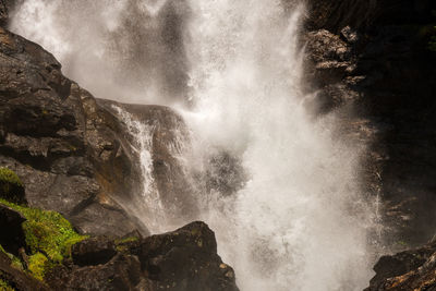 Scenic view of waterfall