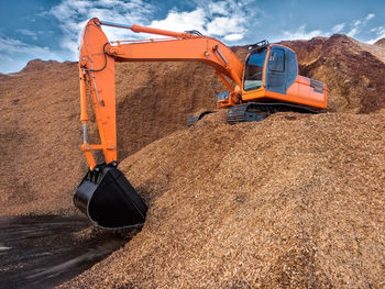 Bulldozer at construction site