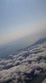 Aerial view of cloudscape against sky