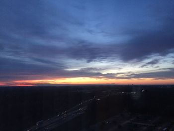 Scenic view of dramatic sky during sunset