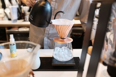 Close-up of coffee cup on table in cafe