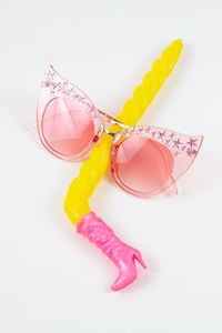 Close-up of sunglasses on white background