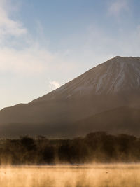 View of mountain against sky. mt fuji, japan