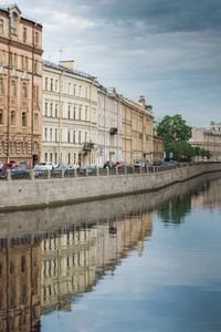 Reflection of buildings in canal