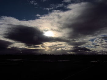 Scenic view of landscape against sky during sunset