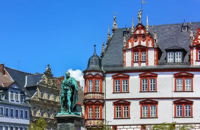 Town hall in coburg main square, germany