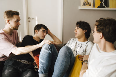 Group of people looking at camera