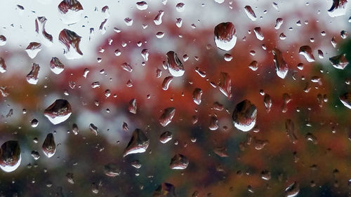 Full frame shot of water drops on water