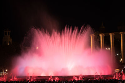 Panoramic view of magic fountain at barcelona