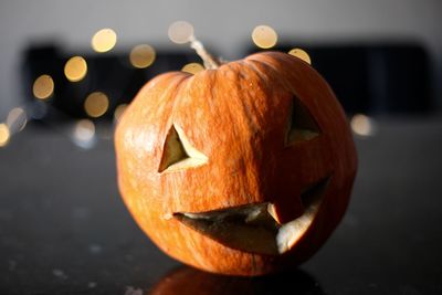 Close-up of halloween pumpkin