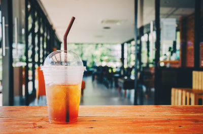 Close-up of drink on table