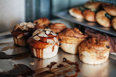 Close-up of cake on table