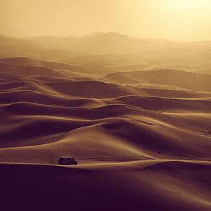 Scenic view of desert against sky