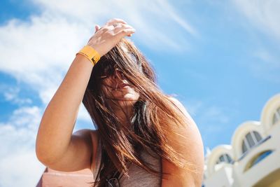 Close-up of woman looking away