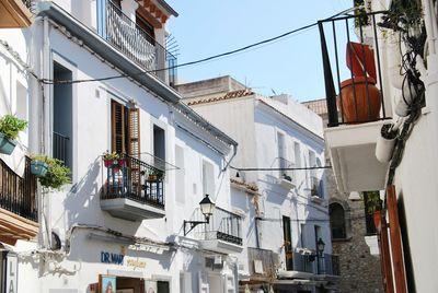 Low angle view of buildings against sky