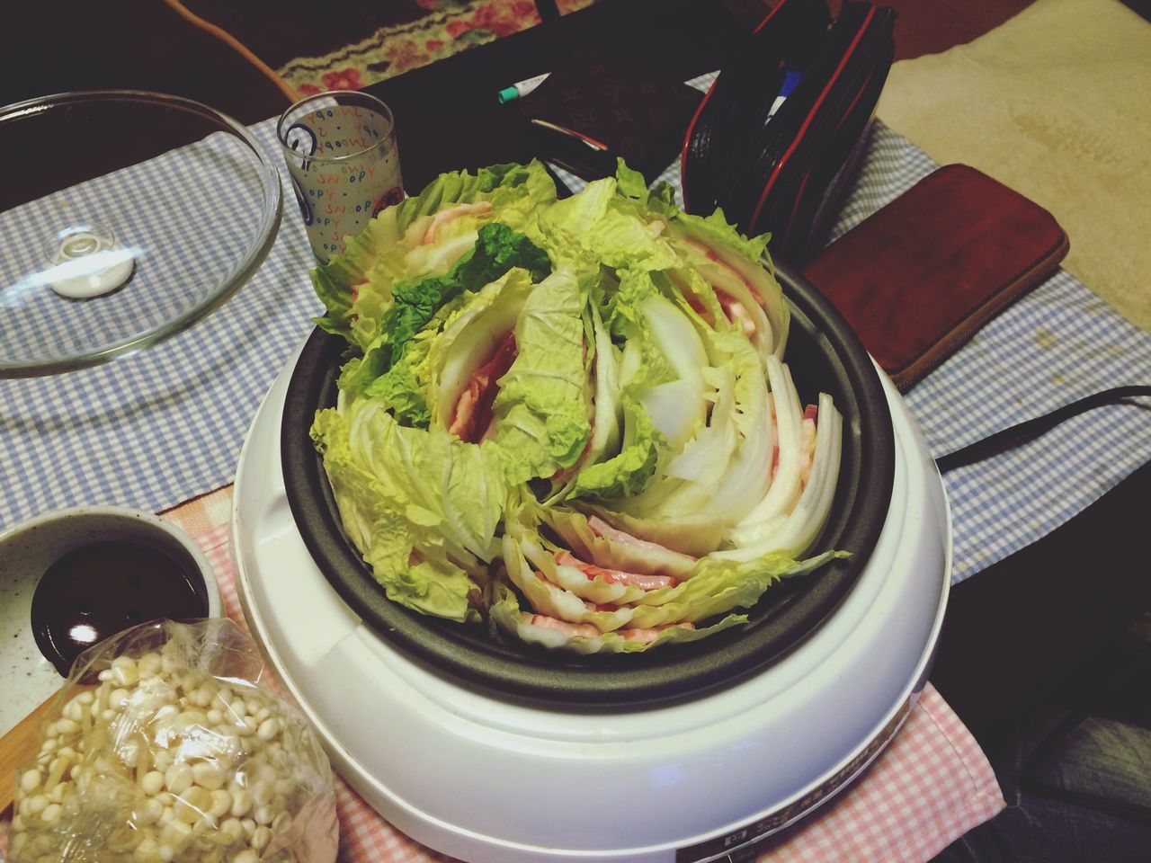 food and drink, food, indoors, freshness, healthy eating, still life, table, ready-to-eat, vegetable, plate, bowl, meal, salad, close-up, high angle view, variation, serving size, no people, seafood, meat