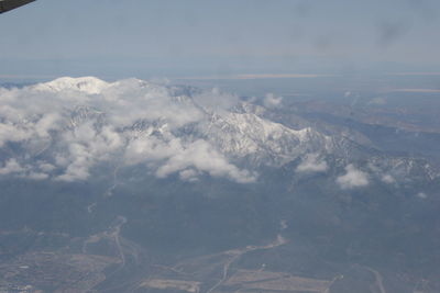 Aerial view of landscape against sky