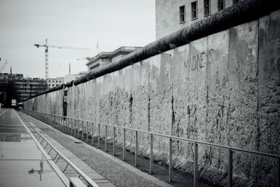 Berlin wall in city