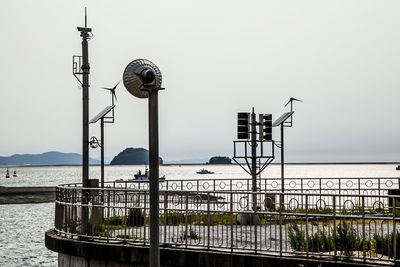 View of sea against clear sky