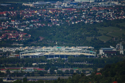 Aerial view of town