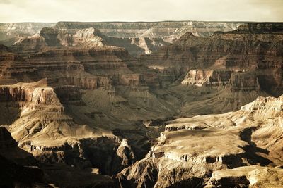 Aerial view of rocky mountains