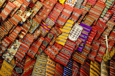 Full frame shot of multi colored for sale in market