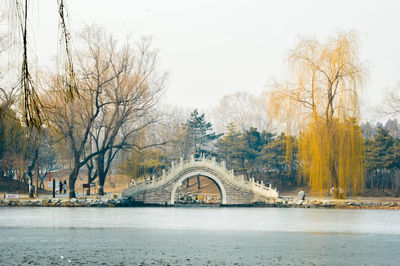 Bridge over lake in china