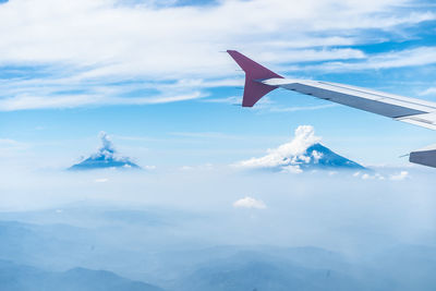 Airplane flying in sky